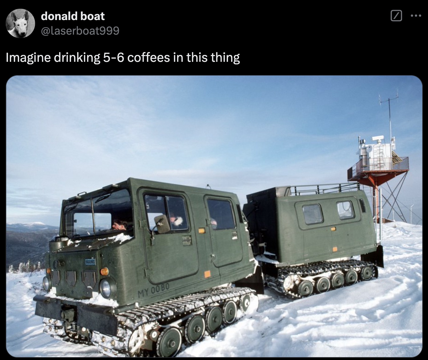 bandvagn 206 - donald boat Imagine drinking 56 coffees in this thing My 00 Bo